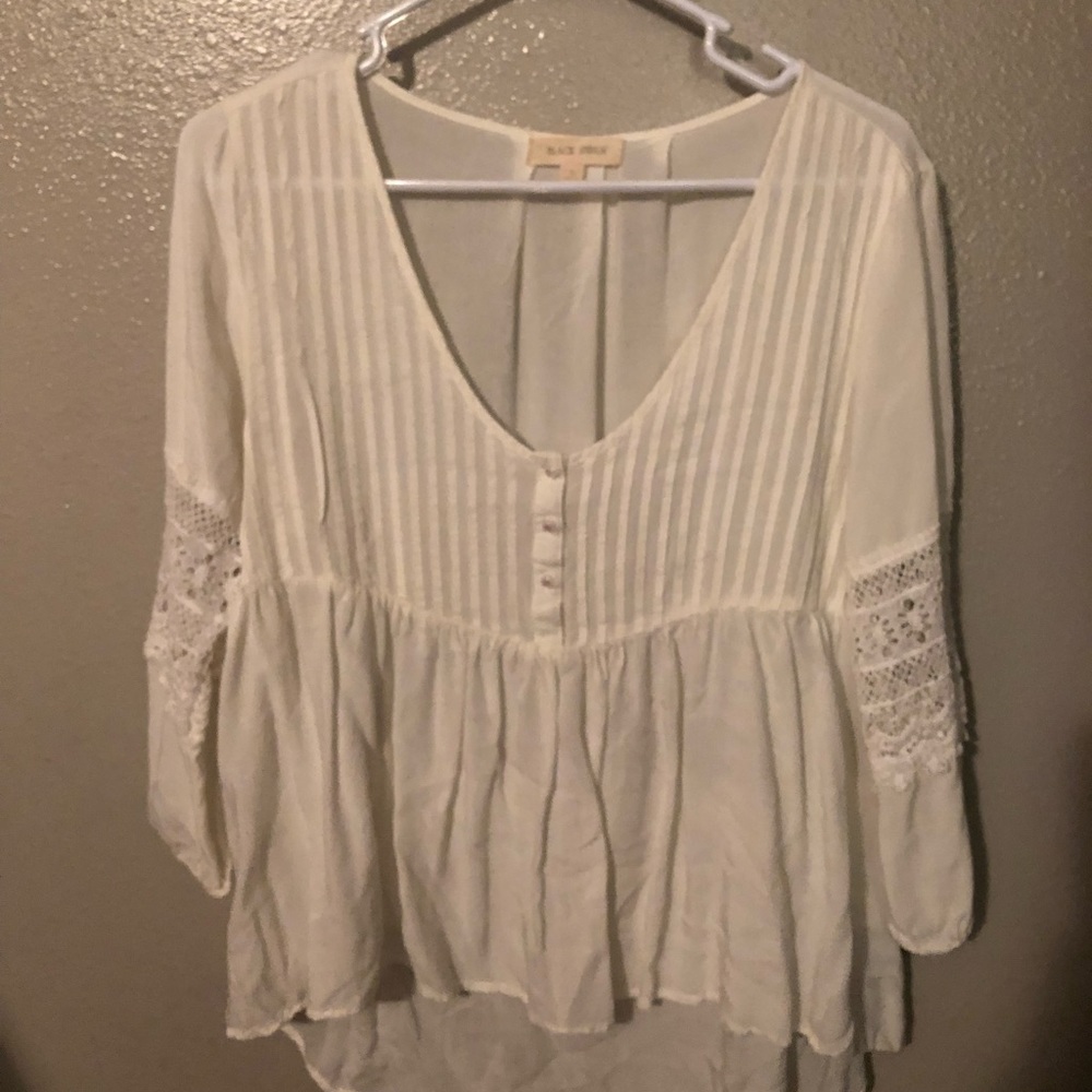 Black Swan White Bohemian Blouse